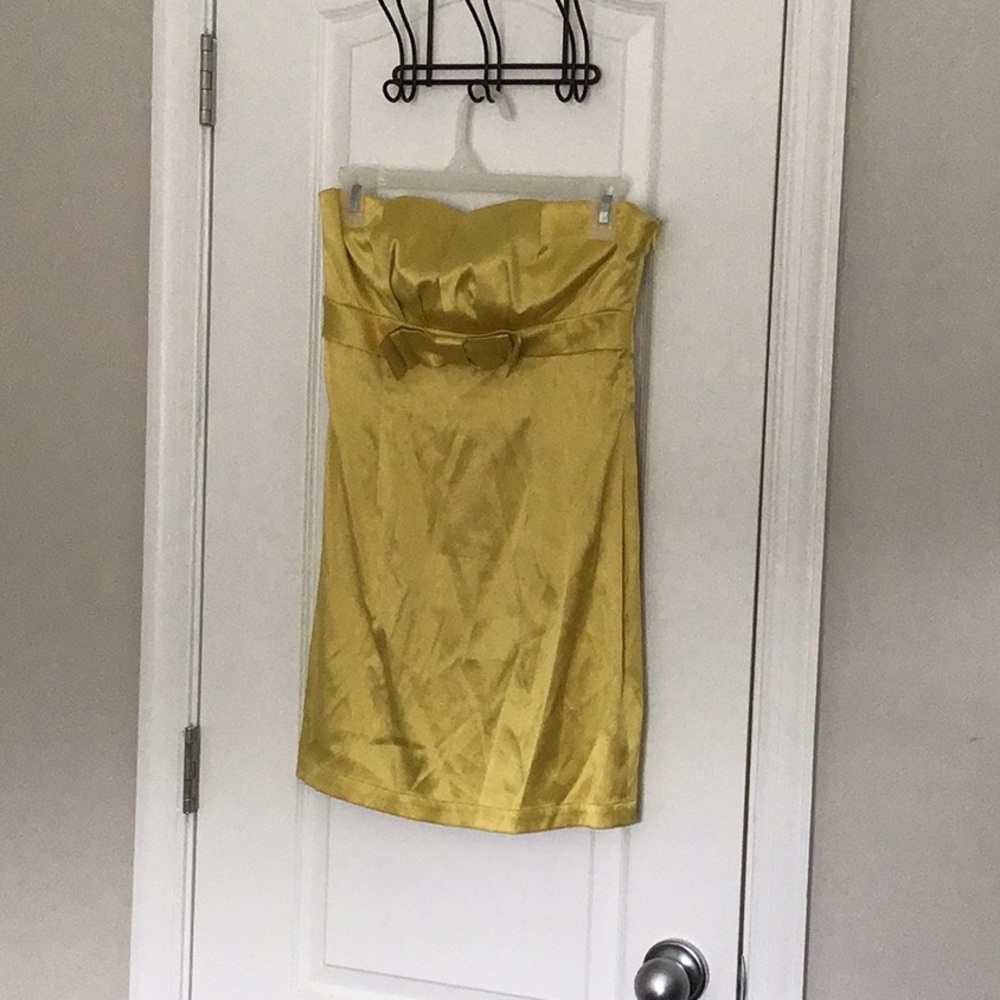 Yellow mini dress
